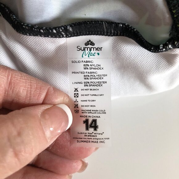 Summer Mae Tropical Leaf One Piece Swimsuit Womens Size 14 Beach Vacation NEW - Picture 10 of 13